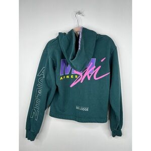 Madhappy Aspen Ski Lodge Hoodie Green Sweatshirt Heavyweight Cotton Small Medium